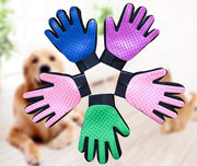 1-2 Pair Pet Dog Cat De-Shedding Brush Grooming Glove Massage Hair Fur Removal Detangle (1 Pair, Blue)